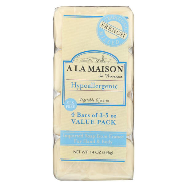 A La Maison - Bar Soap - Unscented Value Pack - 3.5 oz Each / Pack of 4