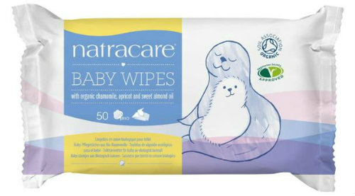 Natracare Organic Cotton Baby Wipes - 50 Pack